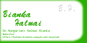 bianka halmai business card